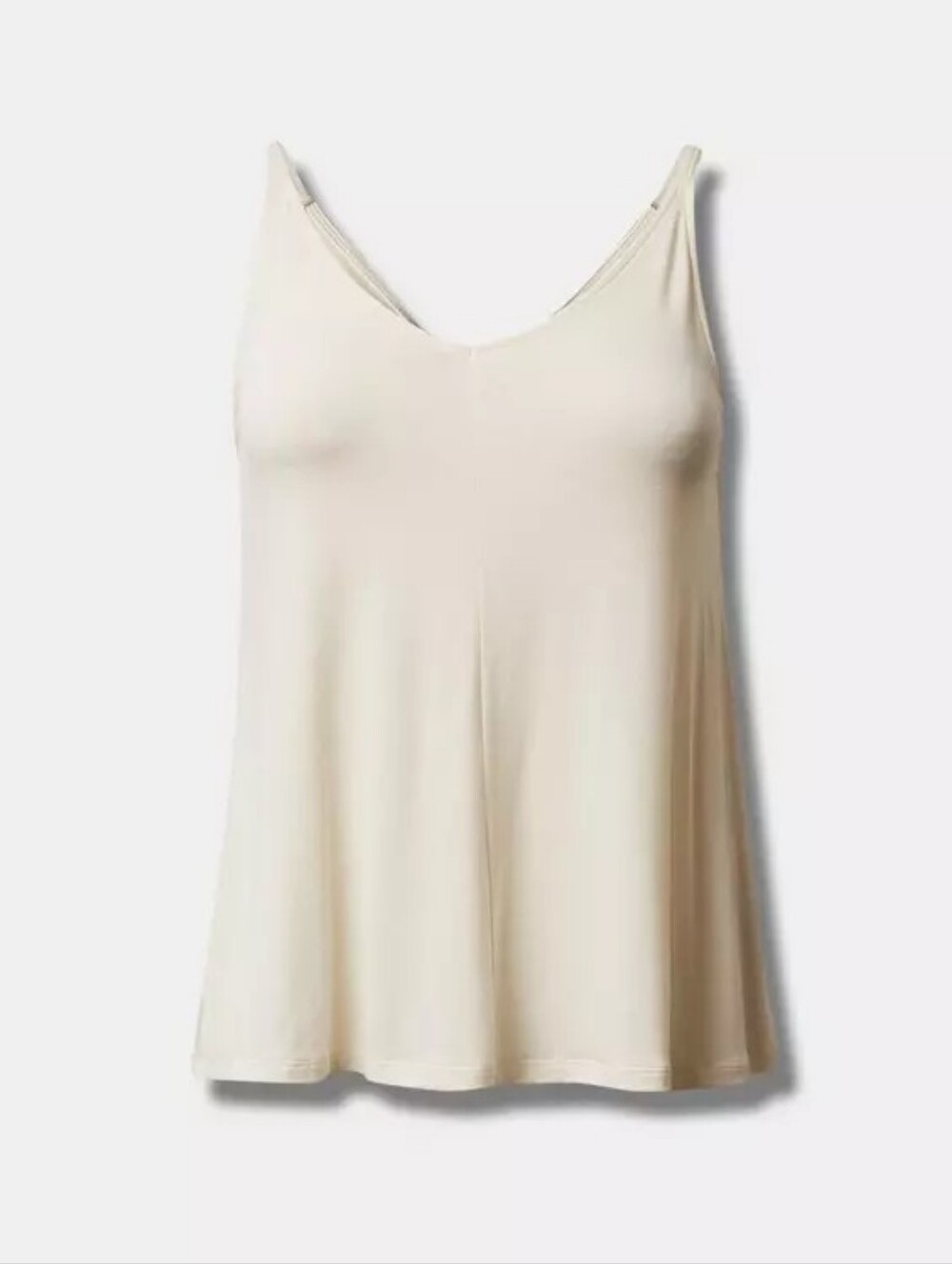 161 torrid 2 2X Cream V-Neck Lightweight Spaghetti Strap Cream Tan Camisole Tank